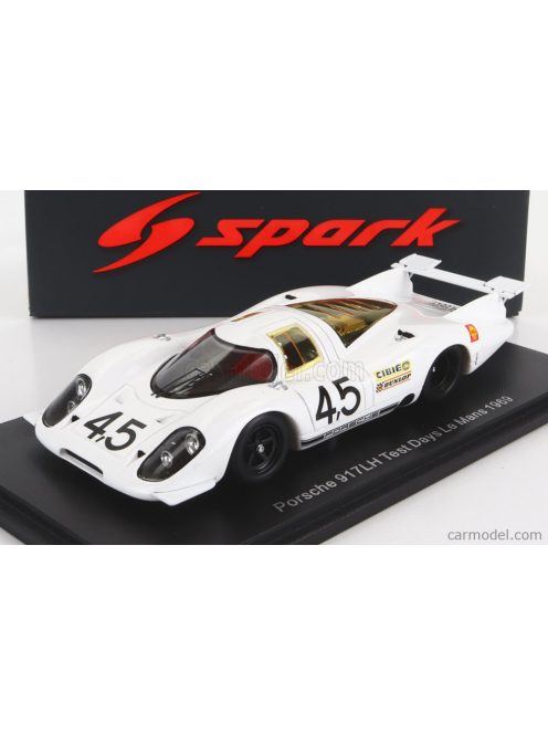 Spark-Model - Porsche 917Lh 4.5L N 45 Test 24H Le Mans 1969 White