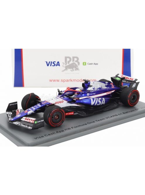 Spark - RACING BULLS F1 VCARB-01 TEAM VISA CASH APP N 3 SAUDI ARABIA GP 2024 DANIEL RICCIARDO BLUE WHITE