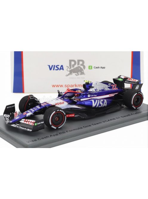 Spark - RACING BULLS F1 VCARB-01 TEAM VISA CASH APP N 22 SAUDI ARABIA GP 2024 YUKI TSUNODA BLUE WHITE