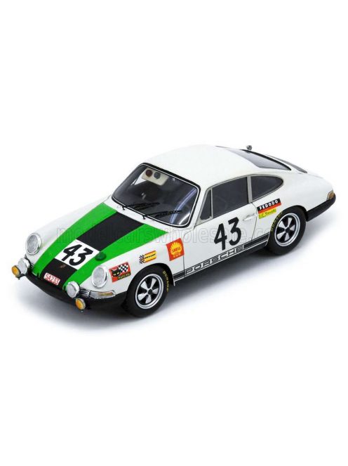 Spark - PORSCHE 911T 1991cc COUPE TEAM J.P.GABAN N 43 24h LE MANS 1968 JEAN PIERRE GABAN - ROGER VAN DER SCHRICK WHITE GREEN BLACK