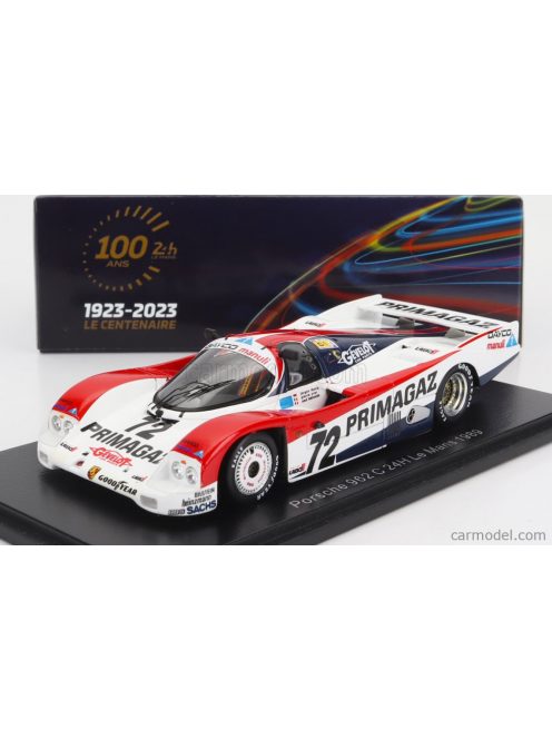 Spark-Model - Porsche 962C 3.0L Turbo Team Primagaz Competition N 72 24H Le Mans 1989 J.Lassig - P.Yver - P.Belmondo White Red