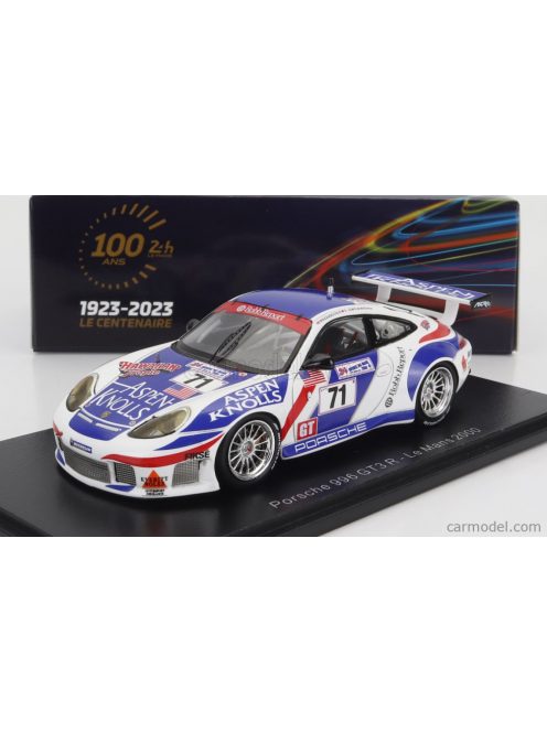 Spark-Model - Porsche 911 996 Gt3 R 3.6L Team Colucci Racing N 71 24H Le Mans 2000 C.Wagner - S.Lewis - B.Mazzuoccola White 2 Tone Blue