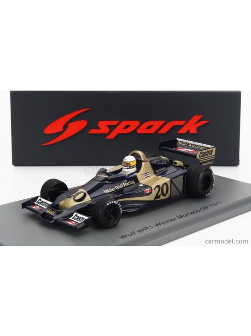 Spark-Model - Williams F1  Wolf Wr1 N 20 Winner Monaco Gp 1977 J.Scheckter Black Gold