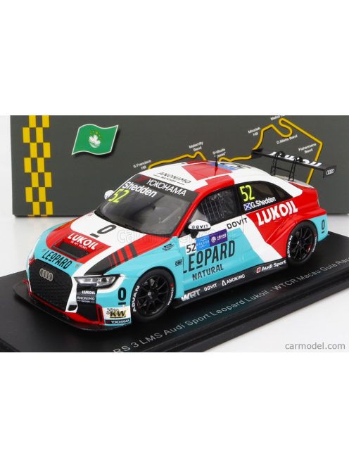 Spark-Model - Audi Rs3 Lms Team Audi Sport Leopard Lukpil Wtcr N 52 Macau Guia Race 2018 G.Shedden Light Blue Red