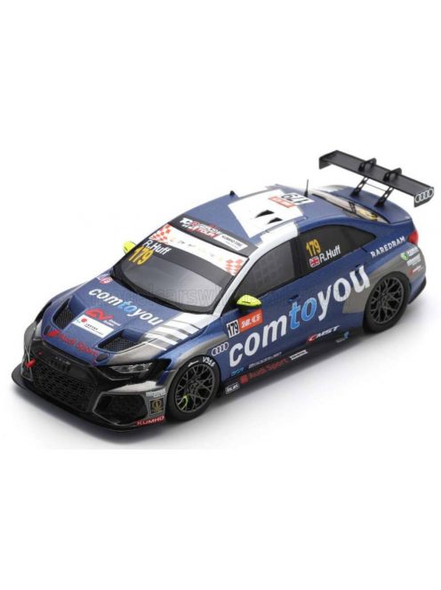 Spark - AUDI A3 RS3 LMS N 179 3rd TCR WORL TOUR MACAU RACE 1 2023 ROB HUFF BLUE WHITE