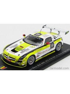   Spark-Model - Mercedes Benz Sls Amg Gt3 N 19 19Th 24H Spa 2012 O.Morley - K.Heyer - S.Rosler - M.Metzger White Yellow