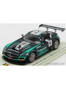   Spark-Model - Mercedes Benz Sls Amg Gt3 Team Black Falcon N 19 24H Spa 2014 A.Al Faisal - H.Haupt - A.Simonsen Black Green