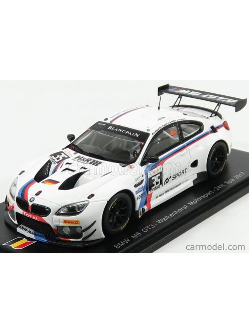 Spark-Model - Bmw 6-Series M6 Gt3 Team Walkenhorst Motorsport N 35 24H Spa 2017 M.Henkola - N.Menzel - C.Krognes - M.Palttala White