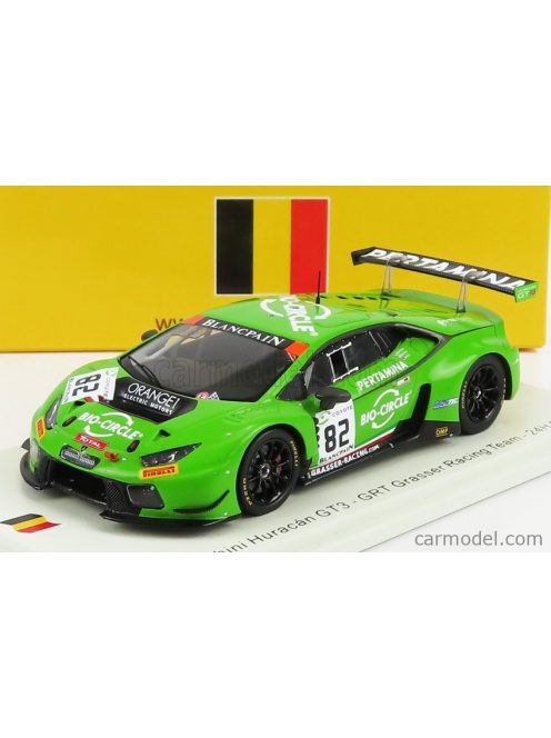 Spark-Model - Lamborghini Huracan Gt3 Team Grasser Racing N 82 24H Spa 2018 R.Ineichen - P.Keen - F.Perera Green