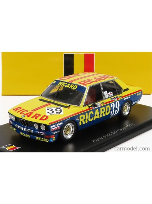 Spark-Model - Bmw 5-Series 530I (E12) Team Ricard N 39 24H Spa 1979 J.P.Beltoise - J.P.Gabreau - P.Gurdjan Yellow Black