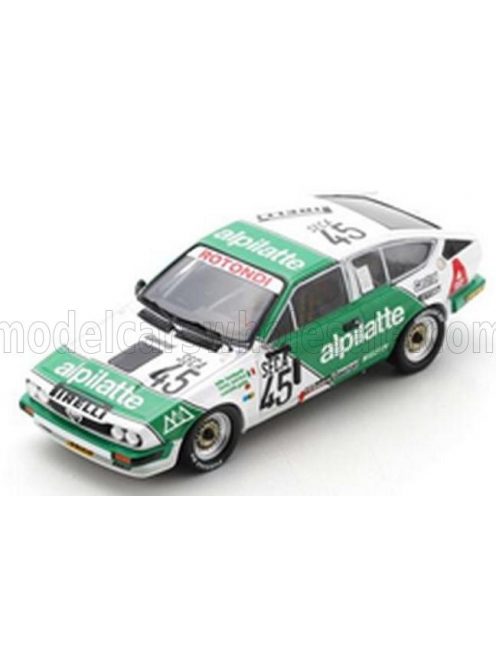 Spark - ALFA ROMEO ALFETTA GTV6 TEAM BASTOS RACING N 45 24h SPA 1982 L.LOMBARDI - M.GALLO - T.PALMA WHITE GREEN