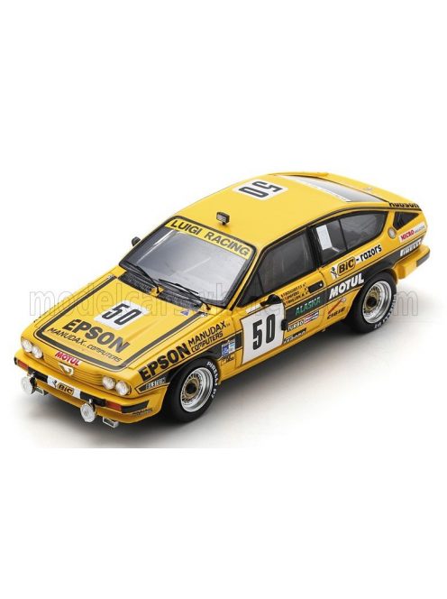 Spark - ALFA ROMEO ALFETTA GTV6 TEAM LUIGI RACING N 50 24h SPA 1984 FRANCOIS XAVIER BOUCHER - MAILLIEN - SPIFFERO YELLOW