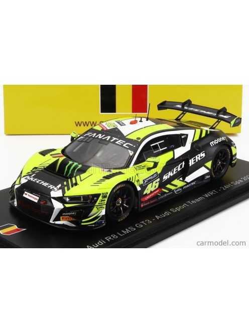 Spark-Model - Audi R8 Lms Gt3 Team Audi Sport Wrt N 46 24H Spa 2022 Valentino Rossi - F.Vervisch - N.Muller Black Yellow