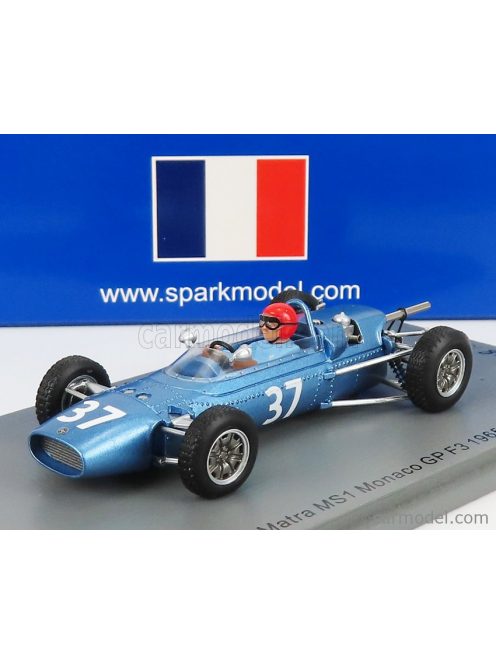 Spark-Model - Matra Simca F3 Ms1 37 Monaco Gp 1965 J.P.Jaussaud Very Light Blue