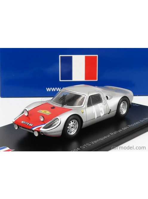 Spark-Model - Porsche 908 Gts N 15 Winner Rally Routes Du Nord 1966 R.Buchet - J.Ferrand Silver Red