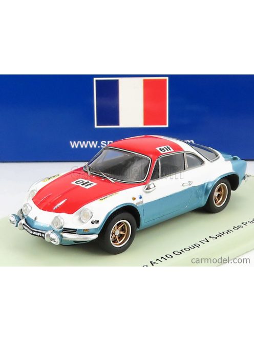 Spark-Model - Renault A110 Alpine Gr.Iv Salon De Paris 1972 Red White Light Blue