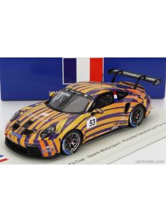   Spark-Model - Porsche 911 991 Gt3 Cup N 53 Porsche Carrera Cup France Spa 2021 Arthur Mathieu Orange Purple