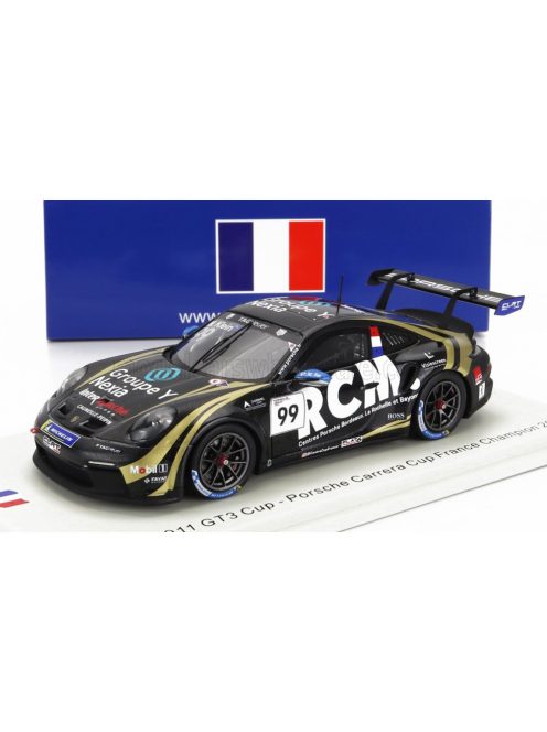 Spark - PORSCHE 911 991-2 GT3 TEAM RCM N 99 CHAMPION FRANCE PORSCHE CARRERA CUP SEASON 2022 M.KLEIN BLACK