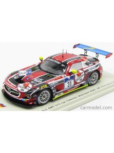   Spark-Model - Mercedes Benz Sls Amg Gt3 Team Car Collection Motorsport N 31 Adac 24H Nurburgring 2014 P.Schmidt - C.Bracke - H.Schmersal - H.Felbermayr Red Black