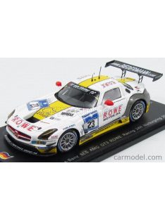   Spark-Model - Mercedes Benz Sls Amg Gt3 Team Rowe Racing N 23 24H Nurbugring 2015 K.Graf - C.Hohenadel - N.Bastian - T.Jager White Yellow