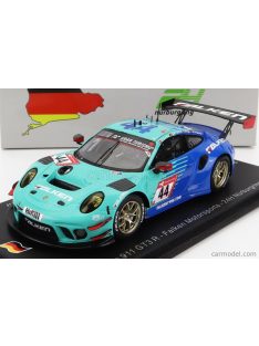   Sparkmodel - Porsche 911 991-2 Gt3 R Team Falken Motorsports N 44 24H Nurburgring 2022 K.Bachler - A.Picariello - P.Pilet - M.Ragginger Light Green Blue