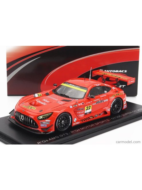 Spark-Model - Mercedes Benz Amg Gt3 Team R'Qs Motor Sports N 22 Gt300 Super Gt 2022 H.Wada - M.Jyonai Orange