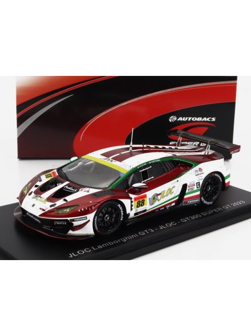 Spark - LAMBORGHINI HURACAN GT3 EVO TEAM JLOC N 88 GT300 CLASS SUPER GT 2023 T.KOGURE - Y.MOTOJIMA RED WHITE