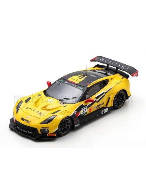 Spark - CHEVROLET CORVETTE C7.R 5.5L V8 GT3-R TEAM CALLAWAY COMPETITION RACING N 37 10h ZUZUKA 2019 RYO OGAWA - MARKUS POMMER - SHINJI TAKEI YELLOW BLACK