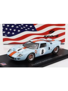   Spark - FORD USA GT40 GULF N 6 2nd 6h WATKINS GLEN 1968 P.HAWKINS - D.HOBBS LIGHT BLUE ORANGE