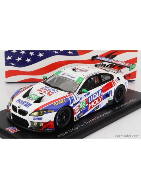 Spark-Model - Bmw 6-Series M6 Gt3 Team Turner Motorsport N 96 12H Sebring 2021 B.Auberlen - R.Foley - A.Read White