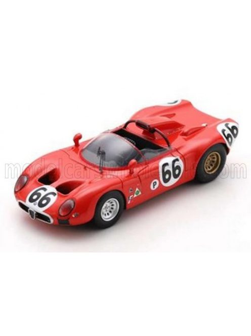 Spark - ALFA ROMEO 33 SPIDER TEAM AUTODELTA N 66 12h SEBRING 1967 R.BUSSINELLO - N.GALLI RED