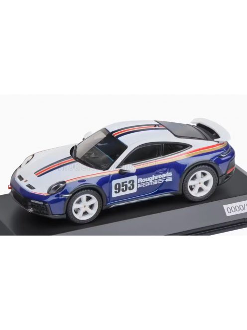 Spark - PORSCHE 911 992 N 953 RALLY DAKAR ROUGHROADS DESIGN PAKET COUPE 2023 WHITE BLUE