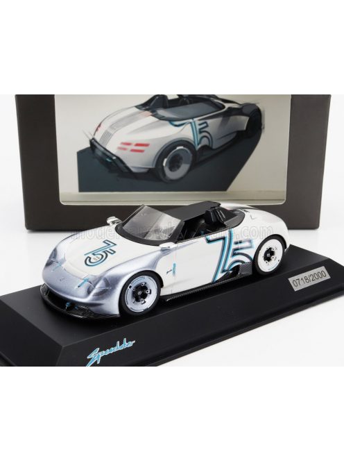 Spark - PORSCHE VISION 357 SPEEDSTER 2023 - 75th ANNIVERSARY PORSCHE SPORTS CAR 1948-2023 WHITE GREY MET