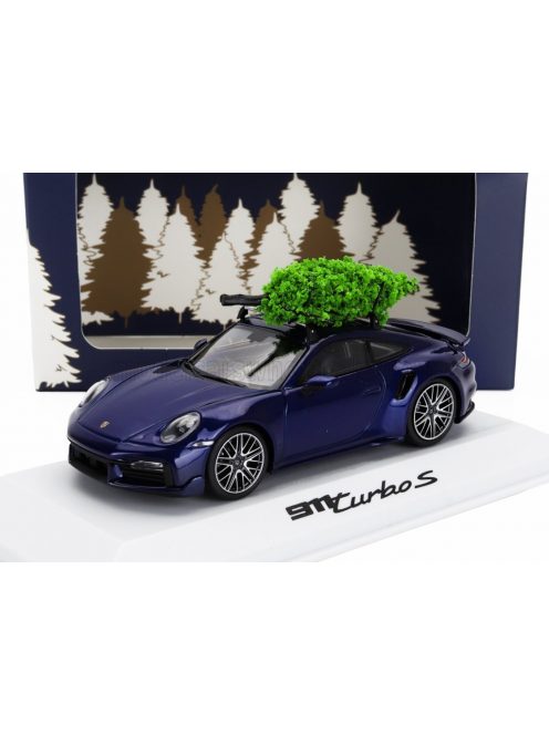 Spark - PORSCHE 911 992 TURBO S COUPE CHRISTMAS EDITION 2023 BLUE