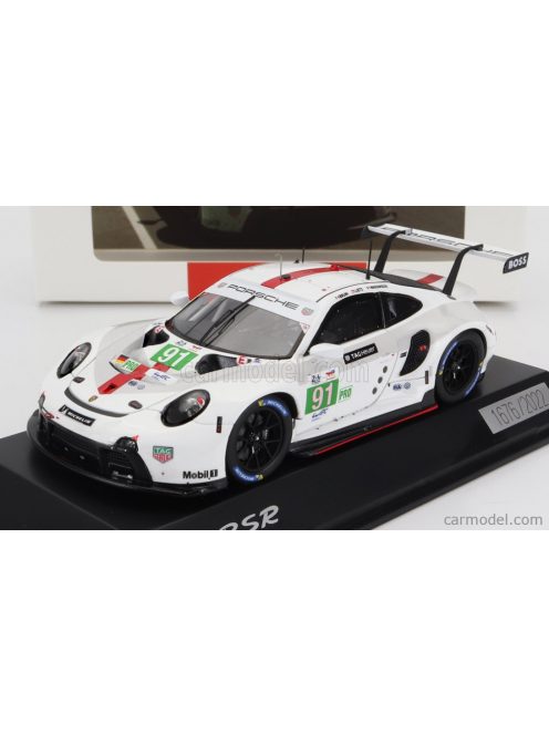 Spark-Model - Porsche 911 991-2 Rsr-19 4.2L Team Porsche Gt N 91 Winner Lmgte Pro Class 24H Le Mans 2022 G.Bruni - R.Lietz - F.Makowiecki White Grey Red