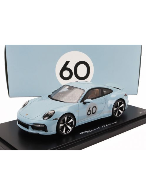 Spark - PORSCHE 911 992 SPORT CLASSIC N 60 COUPE 2022 - CON VETRINA - WITH SHOWCASE LIGHT BLUE