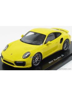   Spark-Model - Porsche 911 991-2 Turbo S Coupe 2015 - Con Vetrina - With Showcase Yellow