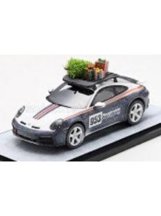   Spark - PORSCHE 911 992 N 953 RALLY DAKAR ROUGHROADS COUPE CHRISTMAS EDITION 2023 - CON VETRINA - WITH SHOWCASE WHITE BLUE