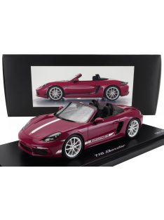   Spark - PORSCHE BOXSTER 718 (982) SPIDER 2022 - CON VETRINA - WITH SHOWCASE RUBY STAR