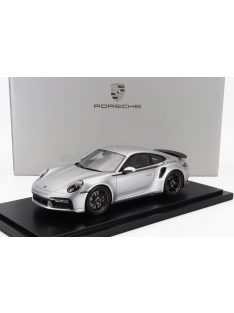   Spark - PORSCHE 911 992 TURBO COUPE 2024 - 50th ANNIVERSARY 911 TURBO - CON VETRINA - WITH SHOWCASE SILVER