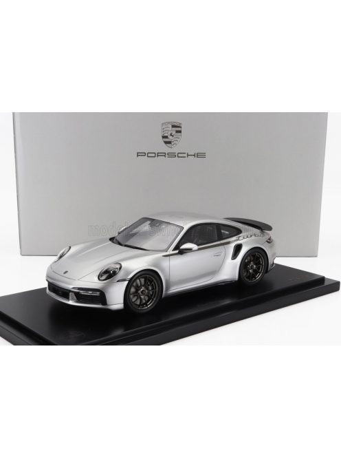 Spark - PORSCHE 911 992 TURBO COUPE 2024 - 50th ANNIVERSARY 911 TURBO - CON VETRINA - WITH SHOWCASE SILVER