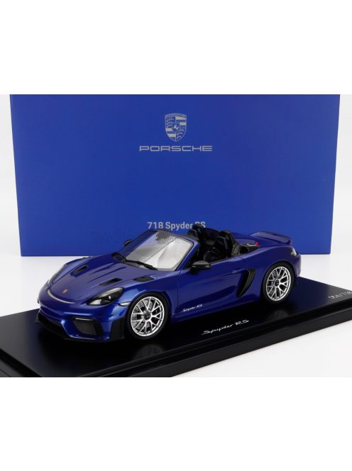 Spark - PORSCHE 718 (982) SPIDER RS 2024 - CON VETRINA - WITH SHOWCASE BLUE