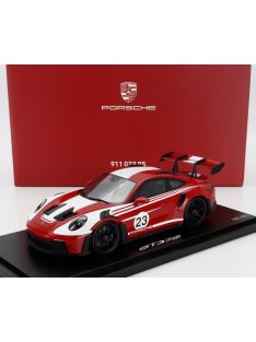   Spark - PORSCHE 911 992 GT3 RS N 23 COUPE SALZBURG LIVERY 2023 - CON VETRINA - WITH SHOWCASE RED WHITE