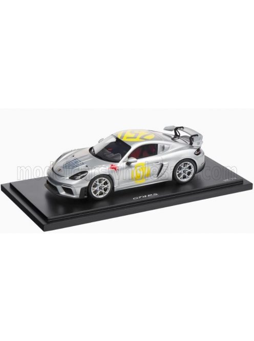 Spark - PORSCHE 718 (982) CAYMAN GT4 RS N 152 RALLY PANAMERICANA LIVERY 2024 - CON VETRINA - WITH SHOWCASE SILVER