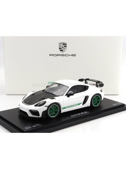 Spark - PORSCHE 718 (982) CAYMAN GT4 RS 2021 - CON VETRINA - WITH SHOWCASE WHITE BLACK