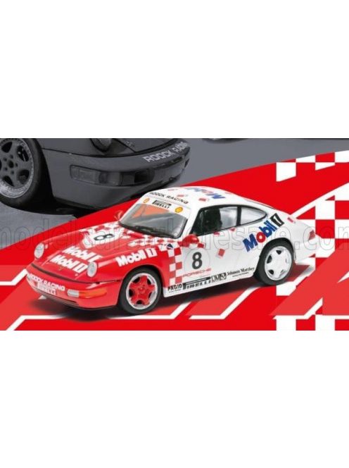 Spark - PORSCHE 911 964 RS MOBIL1 N 8 PORSCHE CARRERA CUP 1992 RED WHITE