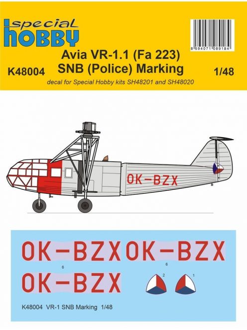 Special Hobby - VR-1 SNB Marking Decal 1/48