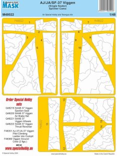   Special Hobby - AJ/JA/SF-37 Viggen (Single Seater) Splinter Camo MASK