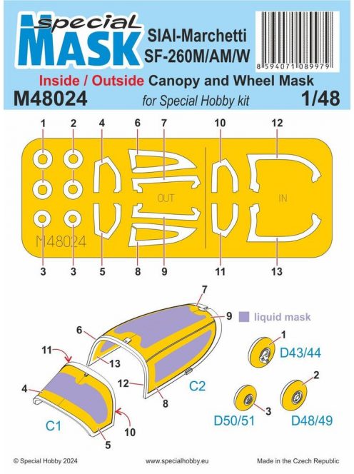 Special Hobby - SIAI-Marchetti SF-260M/AM/W INSIDE/OUTSIDE MASK