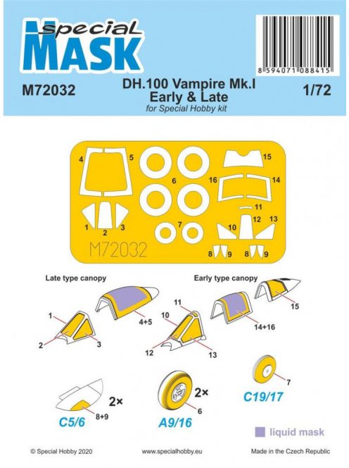 Special Hobby - DH.100 Vampire Mk.I Early & Late MASK